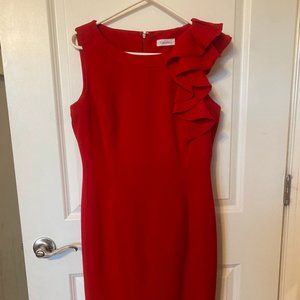 Red Calvin Klein Formal Dress